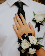 White rose corsage & Boutonnier