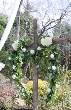 Cross with flowers
