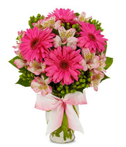 Playful Pink Gerbera Daisy Bouquet