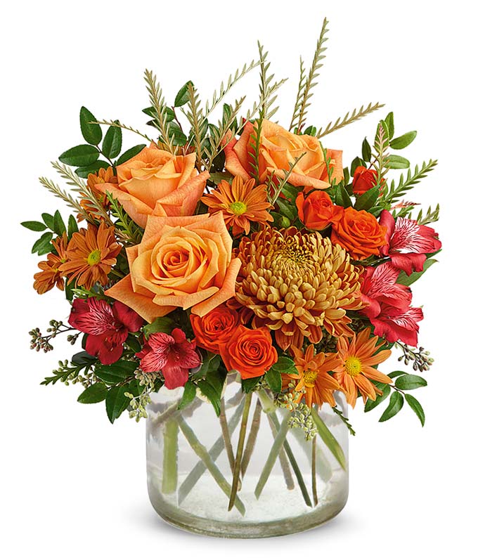 Warm Sunburst Rose Bouquet