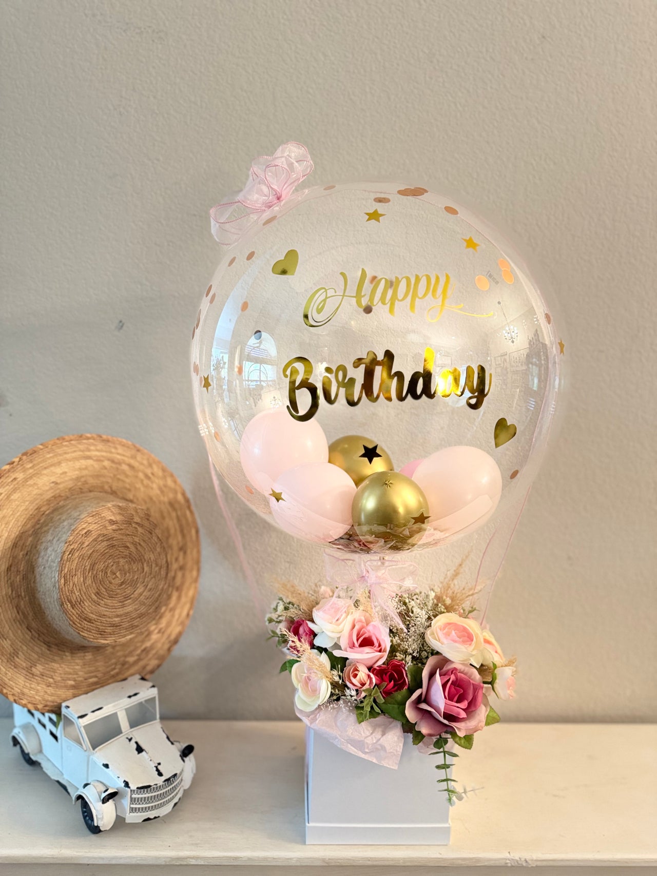 Bobo Balloon Flower arrangement / Pre Order 2 day before!!