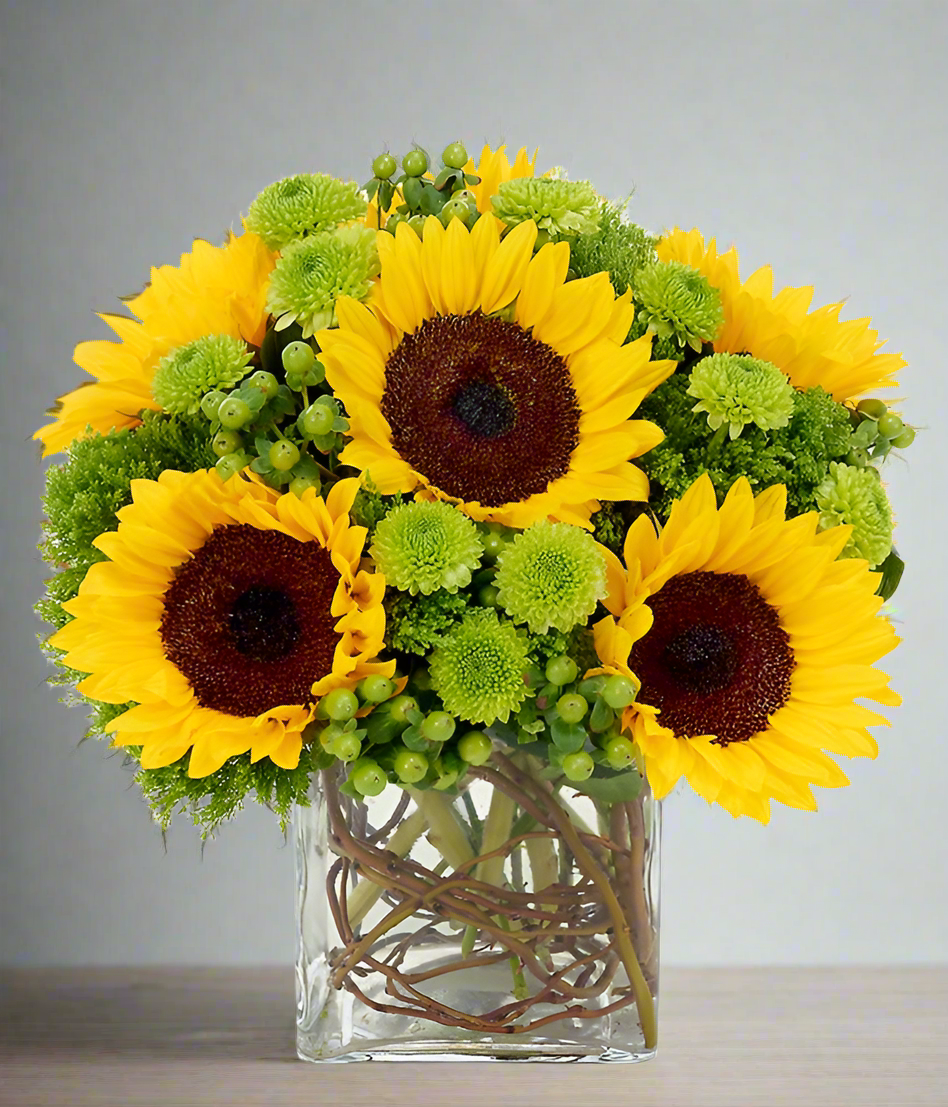 Sunflowers in a vase