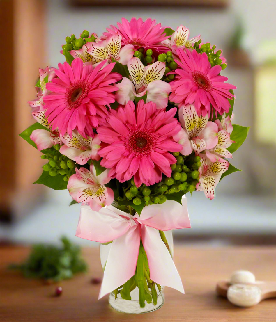 Pink Gerbera Daisy Bouquet