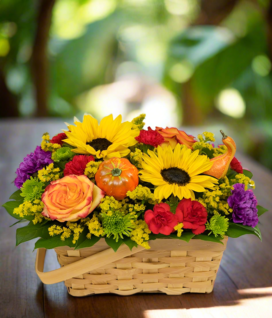 Flowers in basket