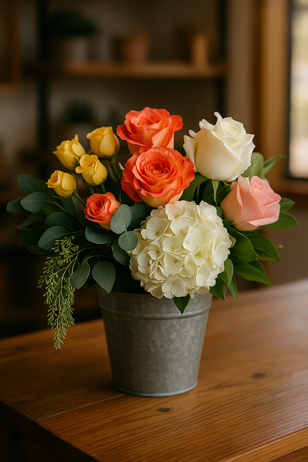 Rustic Sunset Floral Arrangement