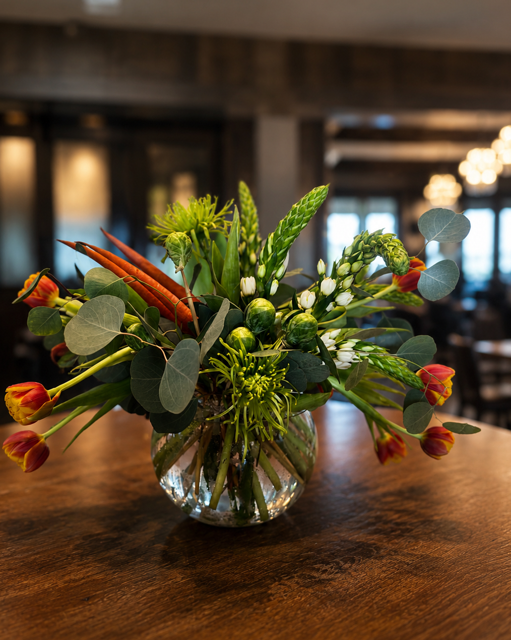 Weekly lobby floral arrangement for luxury country club