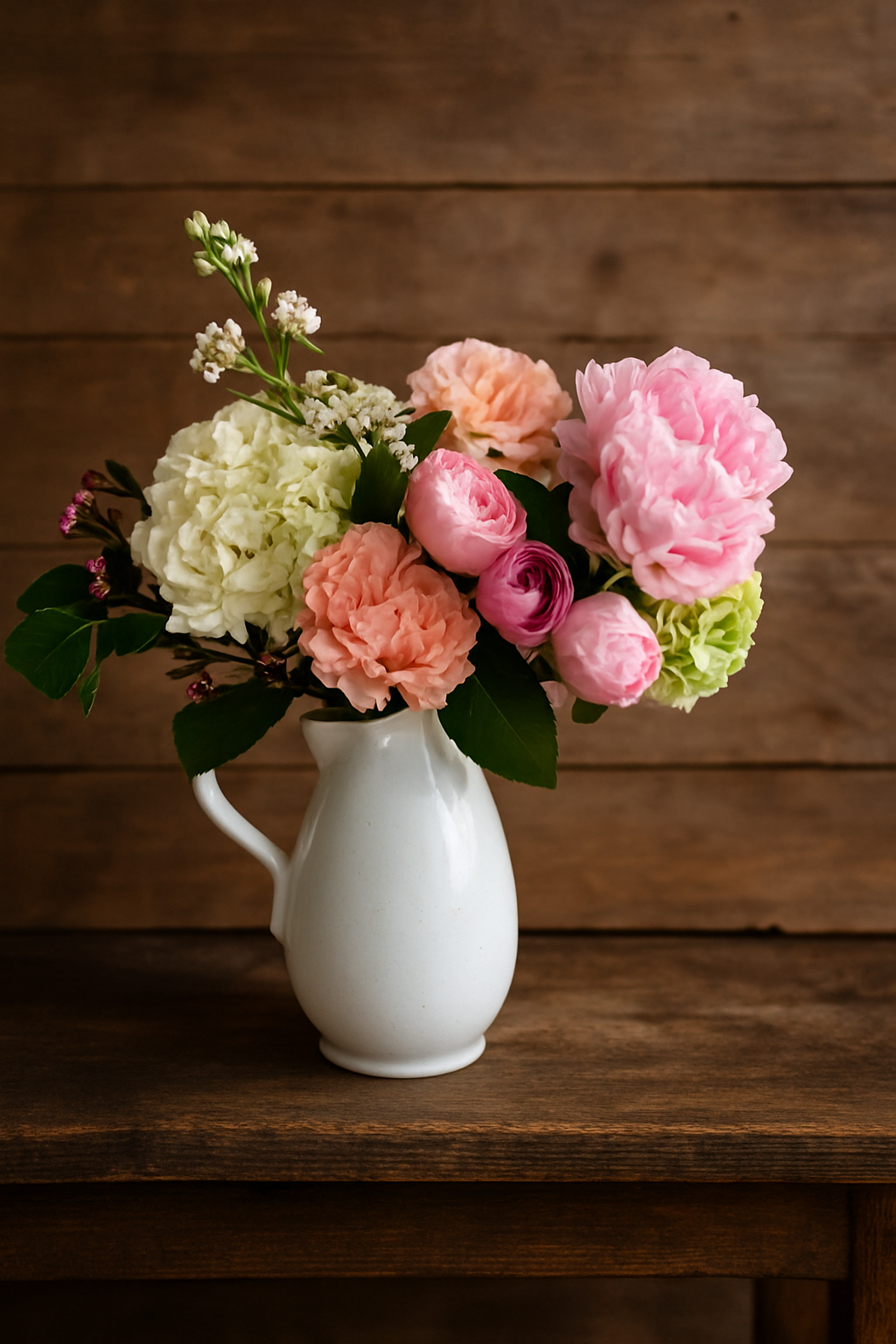Peony Pitcher arrangement