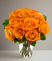 One Dozen Orange Roses