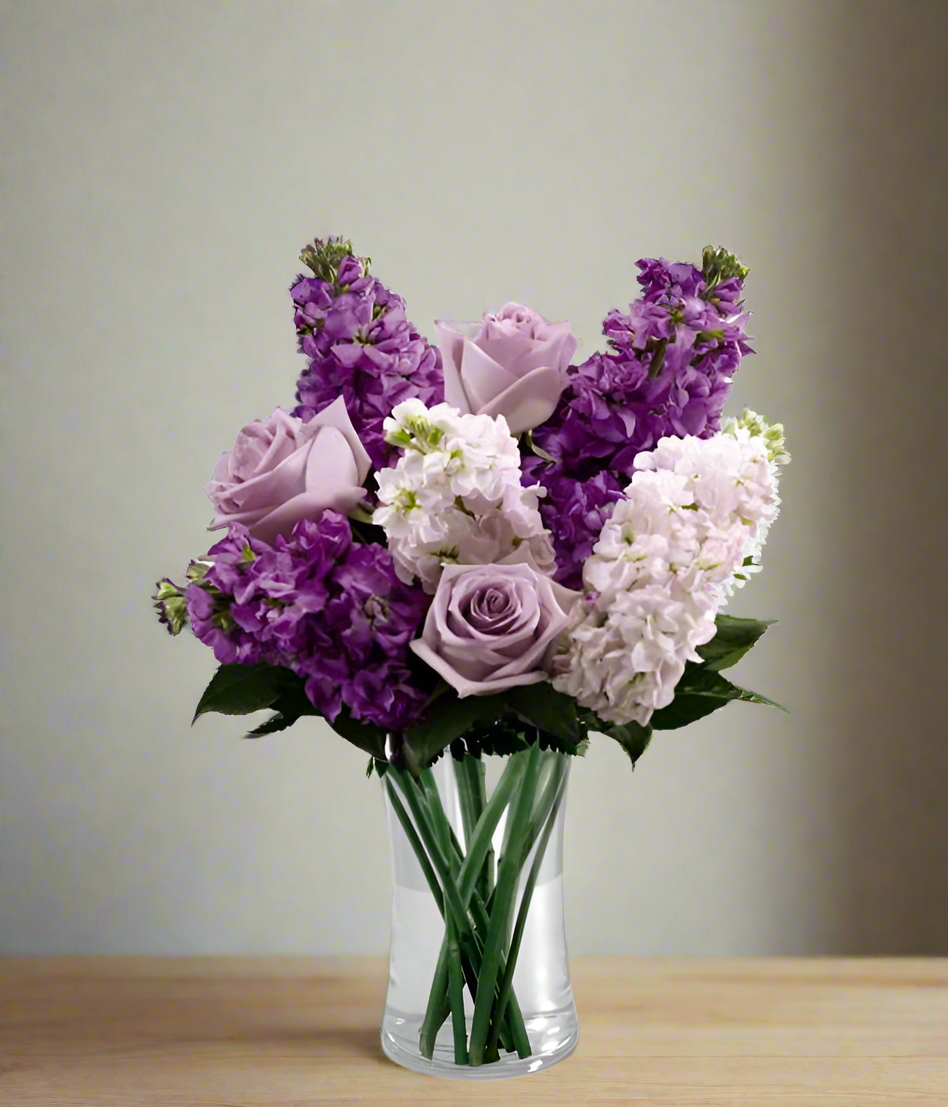 Purple flower arrangement