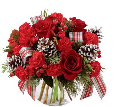 Christmas Bowl Flower Arrangement