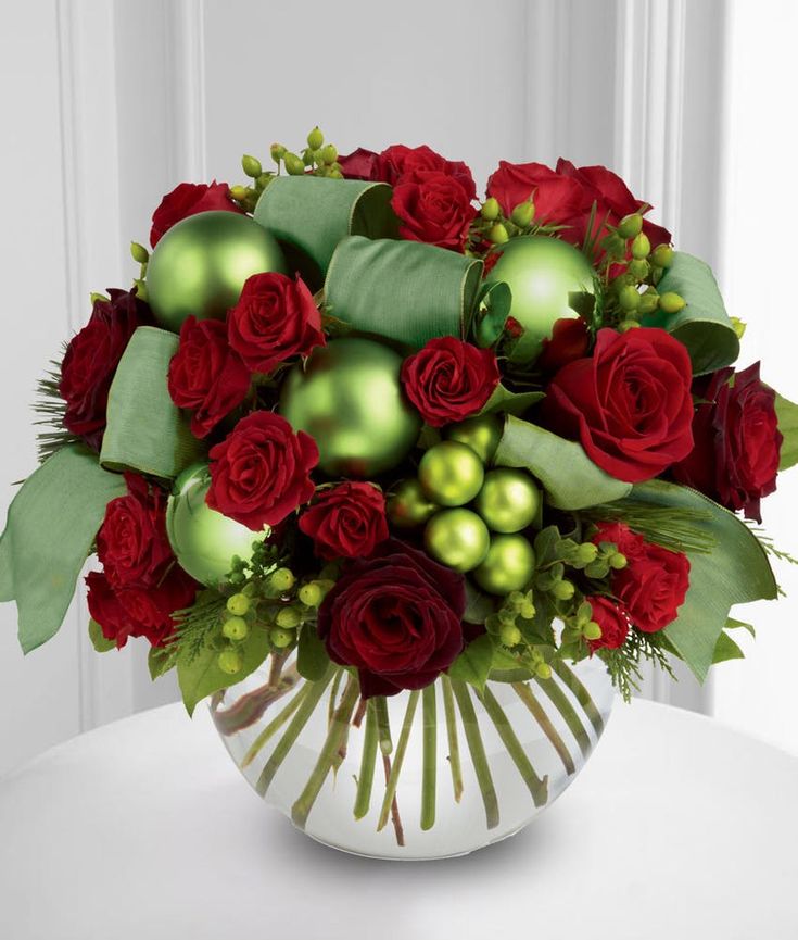 Christmas Bowl Flower Arrangement