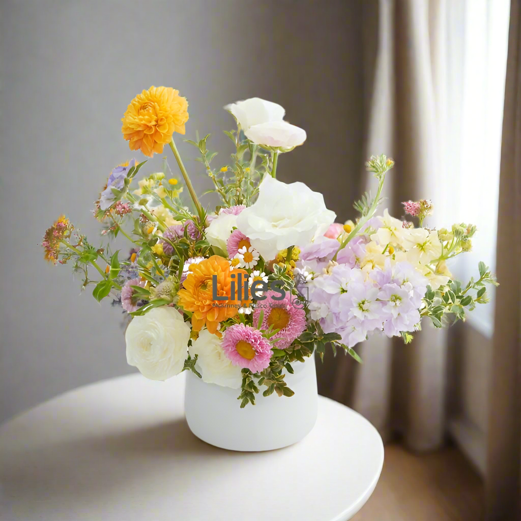 Flower arrangement in a vase