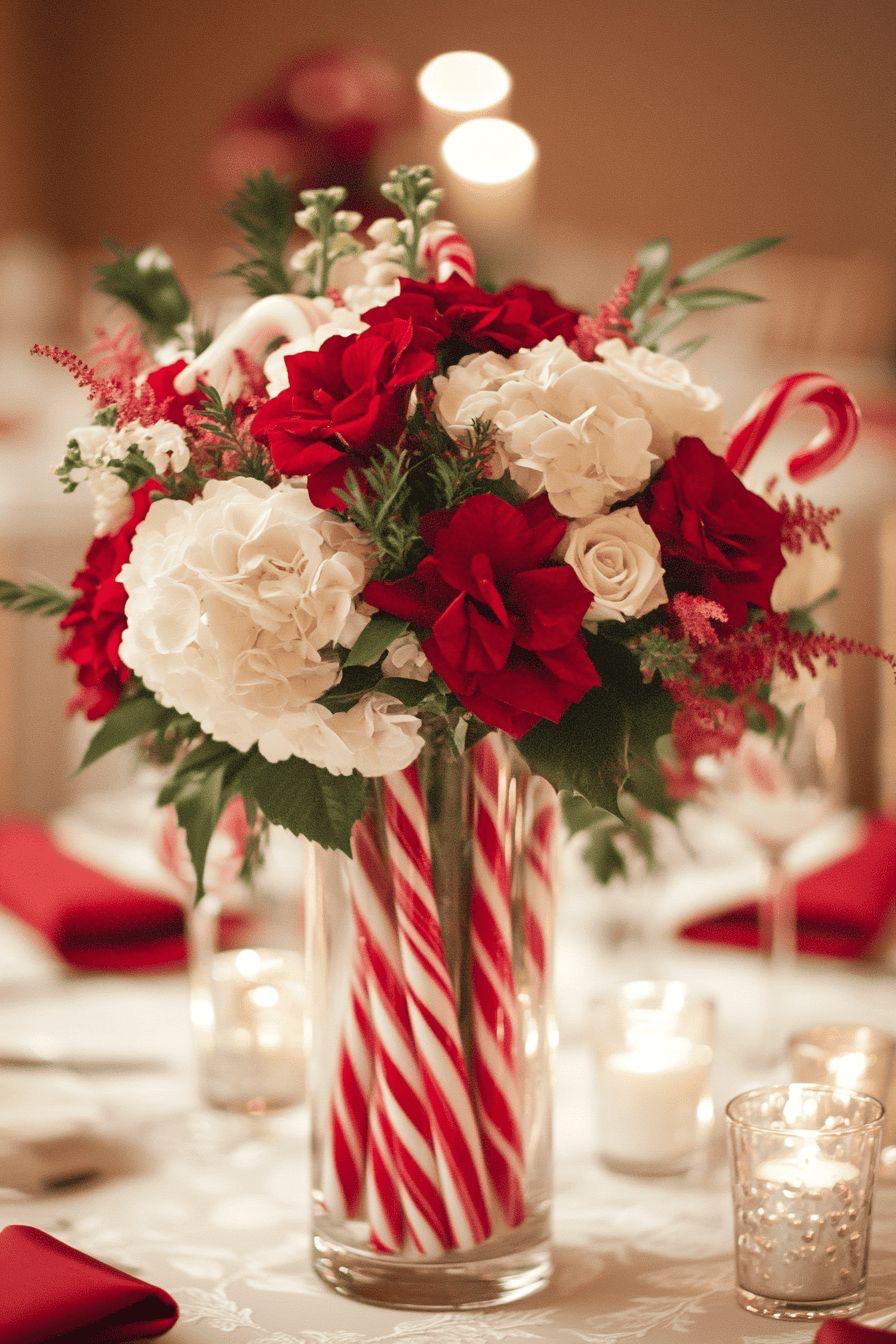 Candy Cane flower Arrangement