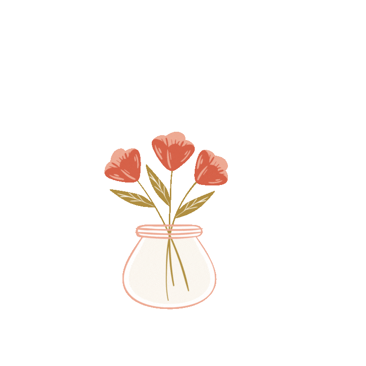 A gif of a hand putting a flower in a vase