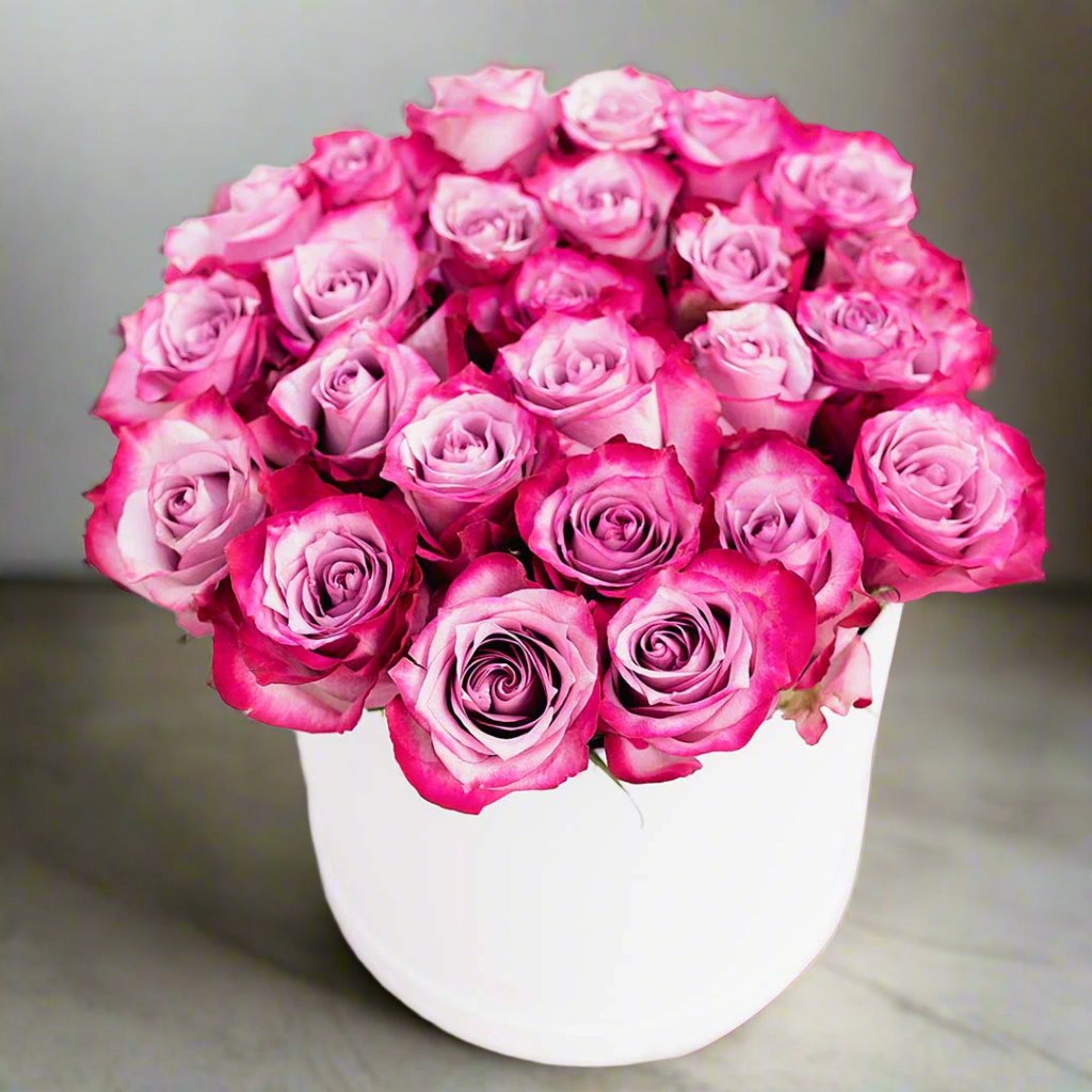 Round Shaped Roses Round Box Roses - Send a Gift of Roses