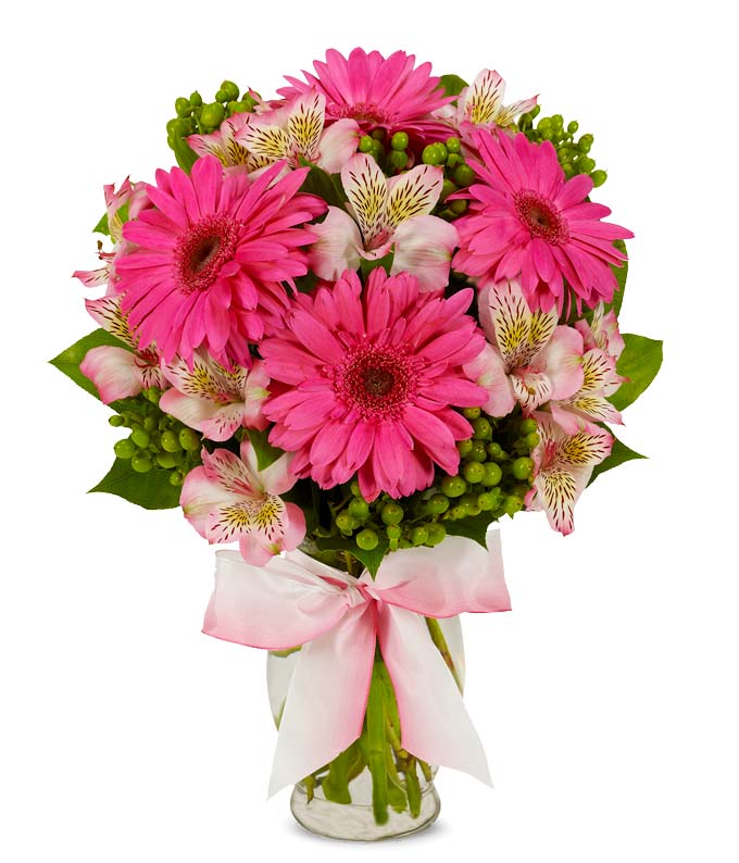 Playful Pink Gerbera Daisy Bouquet