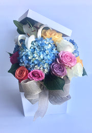 Sky Box flower arrangement