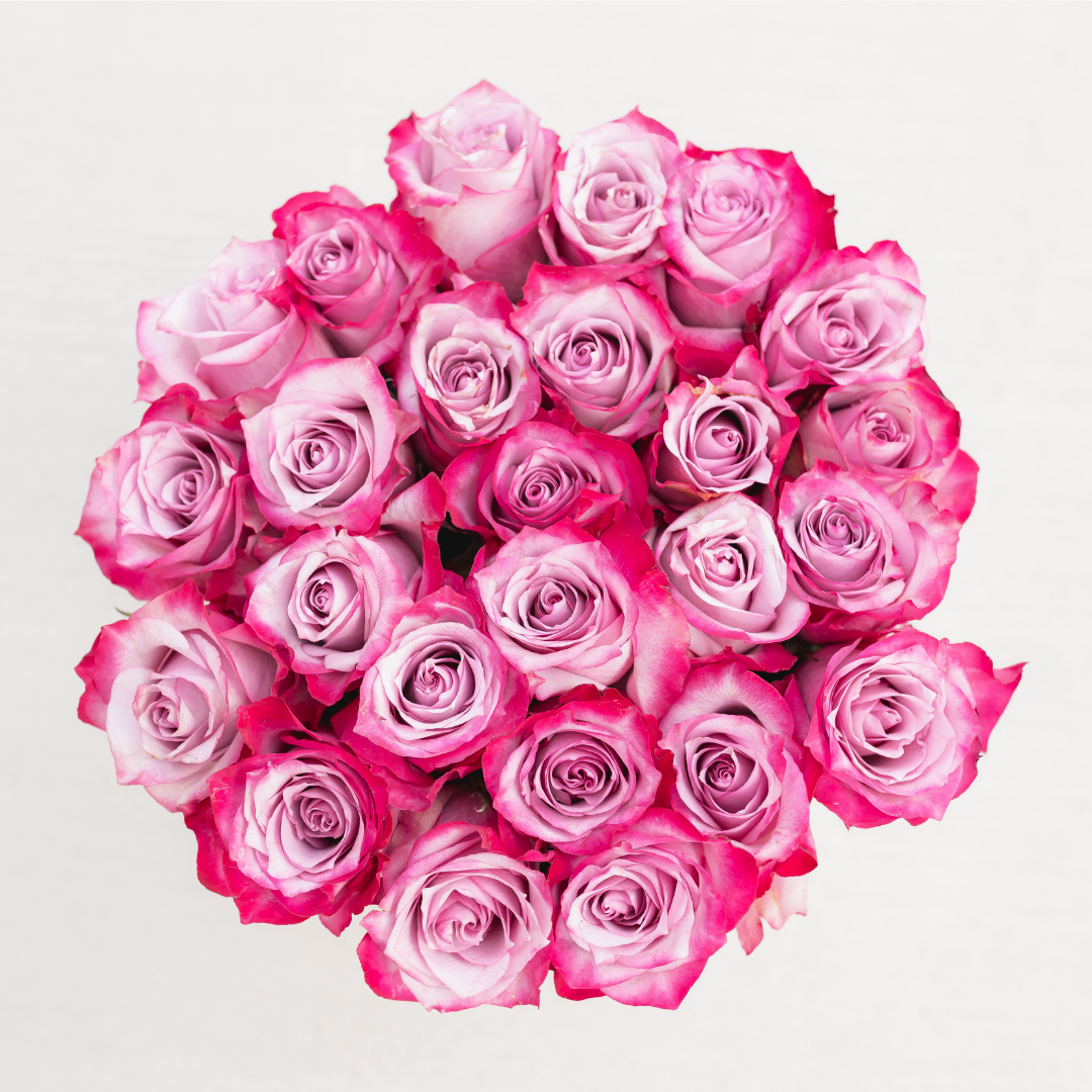 Round Box pink roses 